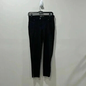89th & Madison Black Zip Front Pants Size 6